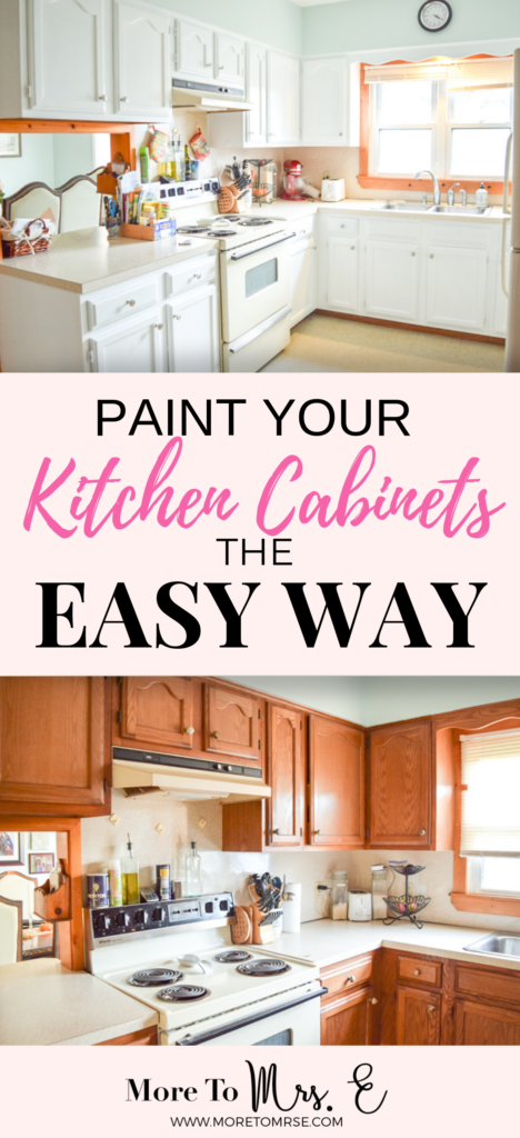 Easy Way to Paint Kitchen Cabinets_DIY Budget Kitchen Remodel