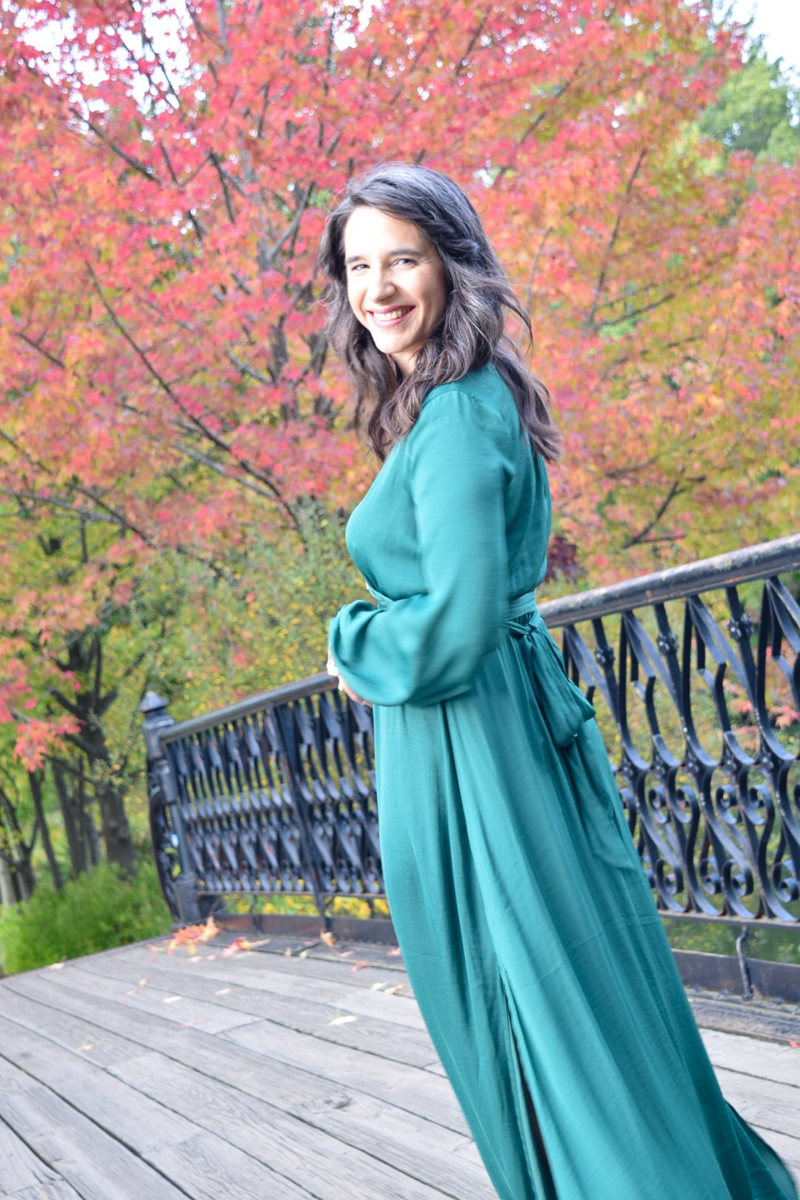 Fall Style_green maxi dress_hunter green maxi dress_Providence Roger Williams Park