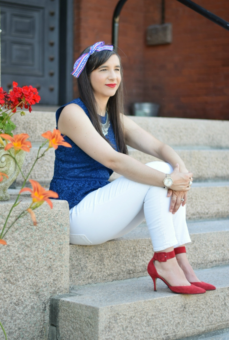 Fourth of July Patriotic Outfit Teacher Blogger