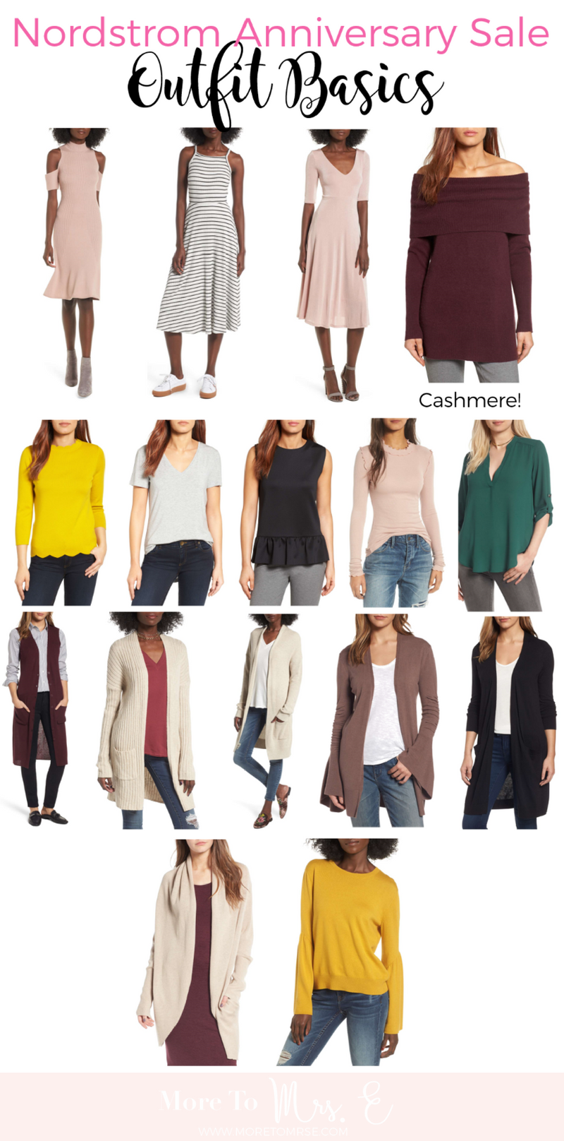 Nordstrom Anniversary Sale Deals_outfit basics_tshirt_cardigan_top_dresses_casual