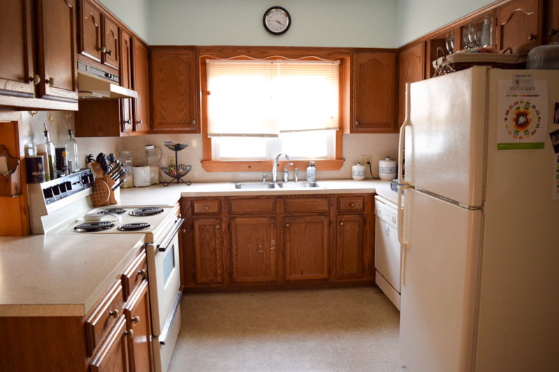 Paint the kitchen cabinets-budget kitchen remodel
