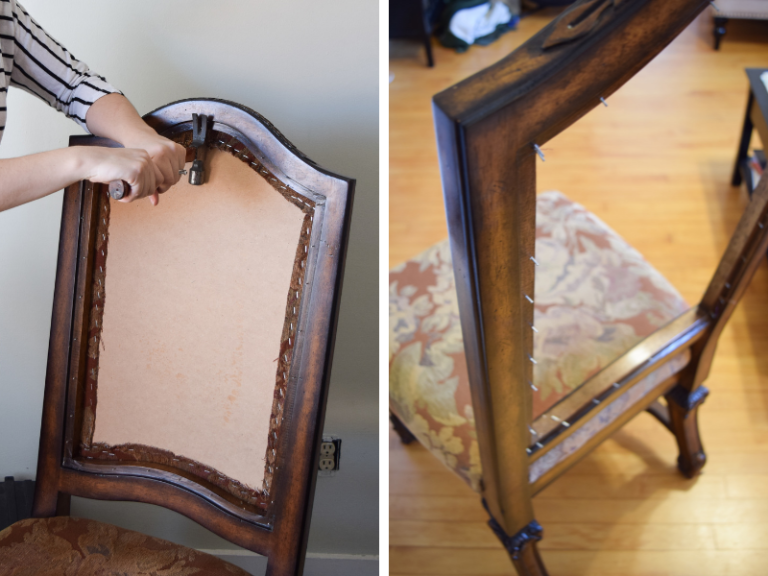 Reupholster Dining Room Chairs: Dissassembly | More to Mrs. E