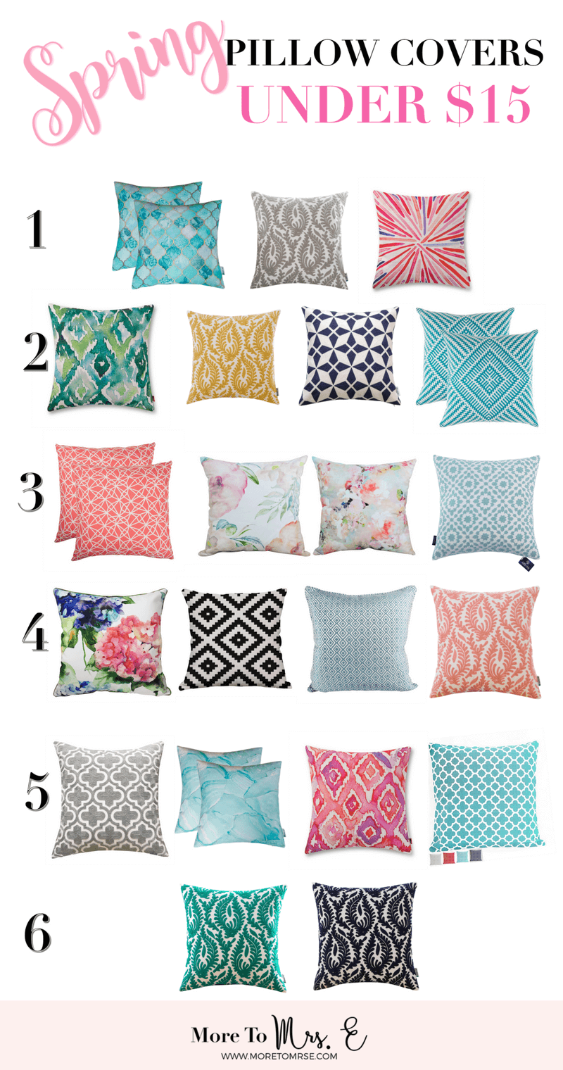 Spring Pillow Covers_embroidered pillow cover_affordable pillow covers_teacher blog