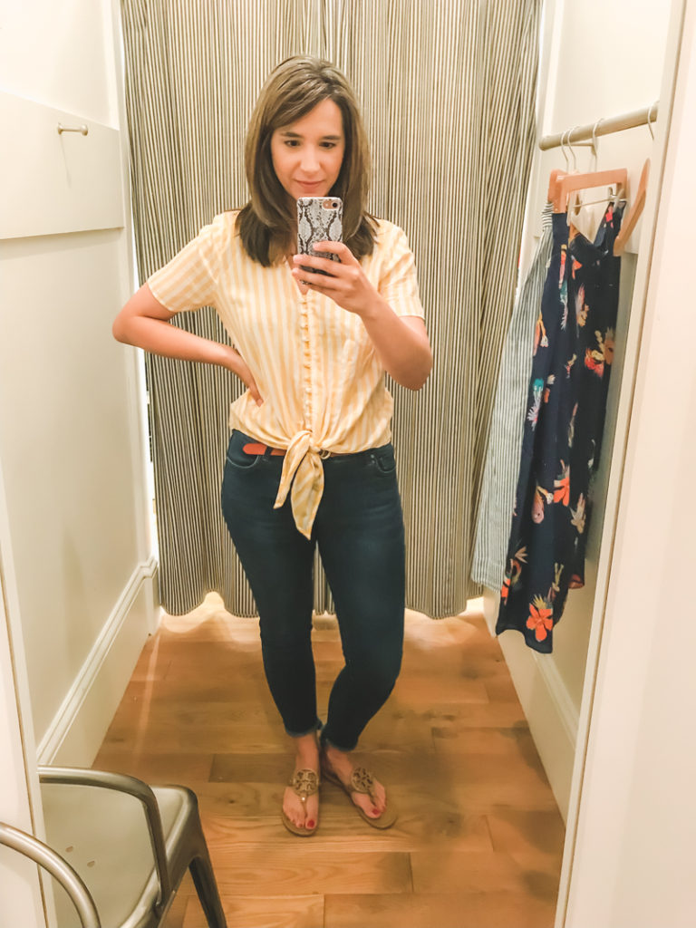 Try-On-Haul_Madewell_yellow-striped-top_summer-fashion