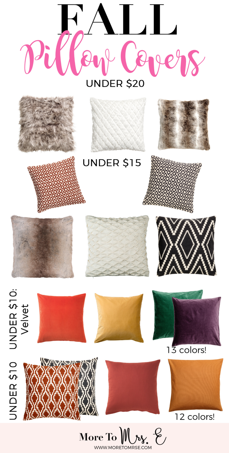 getting in the mood for Thanksgiving affordable fall pillow covers 20 x 20 pillow covers