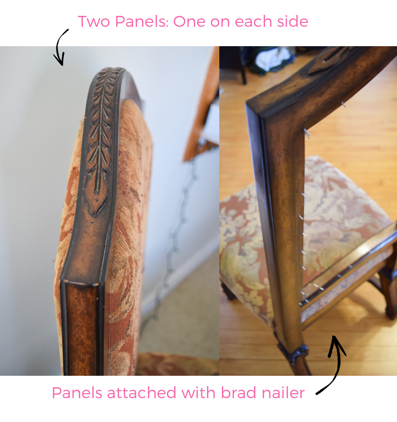 two panel chair backs_reupholster dining chairs_brad nailer